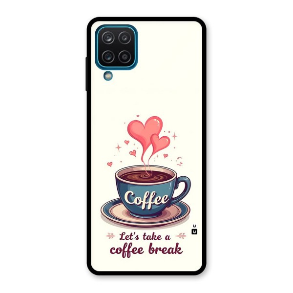 Love Coffee Break Glass Back Case for Galaxy A12