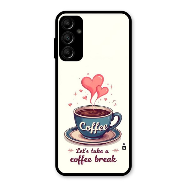 Love Coffee Break Glass Back Case for Galaxy A14 5G