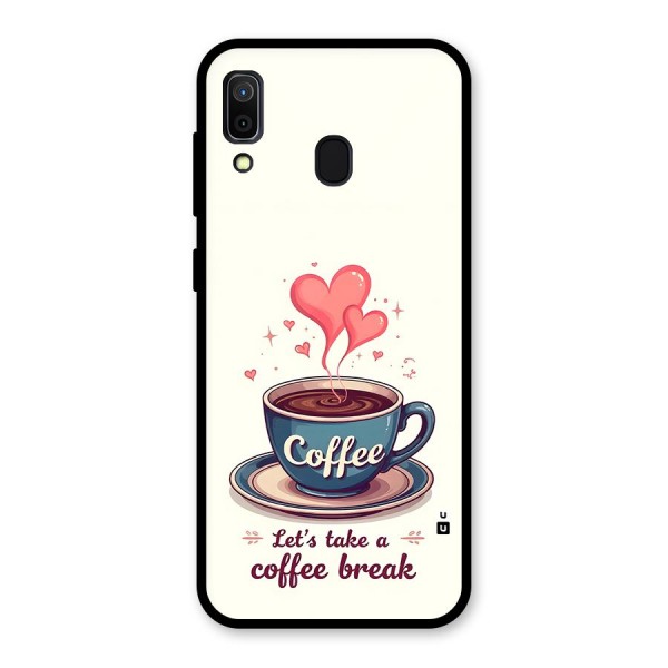 Love Coffee Break Glass Back Case for Galaxy A30