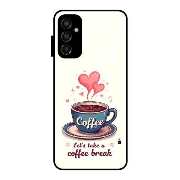 Love Coffee Break Glass Back Case for Galaxy F13