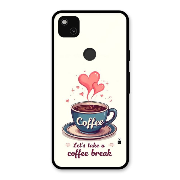 Love Coffee Break Glass Back Case for Google Pixel 4a