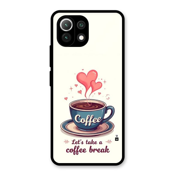 Love Coffee Break Glass Back Case for Mi 11 Lite