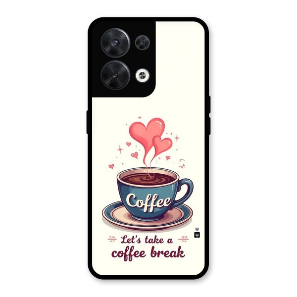 Love Coffee Break Glass Back Case for Oppo Reno8 5G