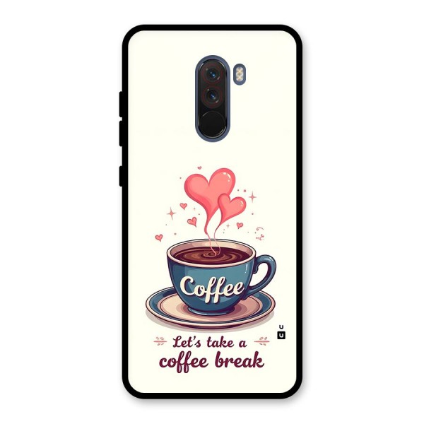 Love Coffee Break Glass Back Case for Poco F1