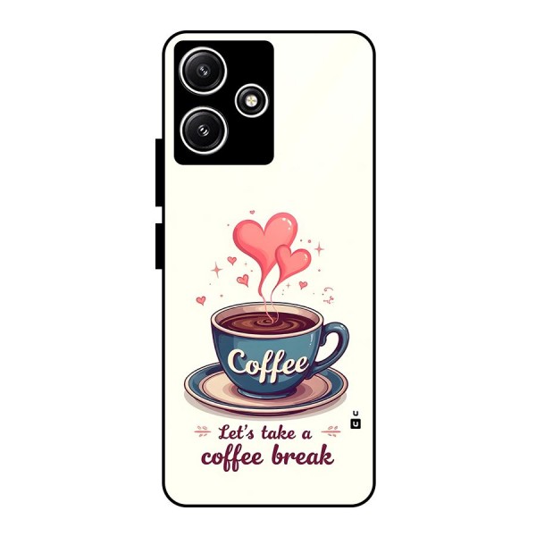 Love Coffee Break Glass Back Case for Poco M6 Pro