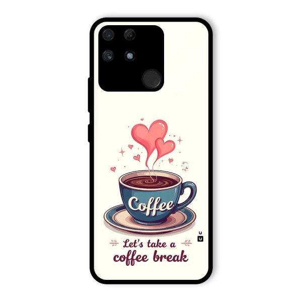 Love Coffee Break Glass Back Case for Realme Narzo 50A