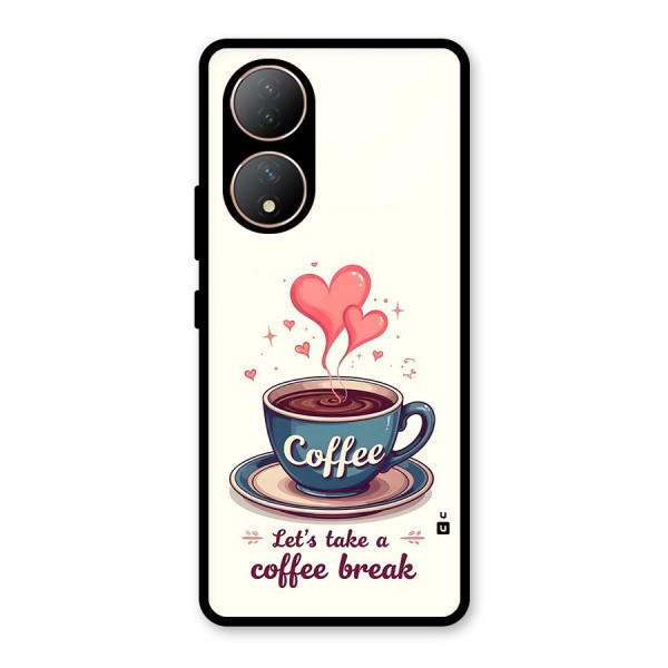 Love Coffee Break Glass Back Case for Vivo T2