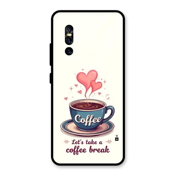 Love Coffee Break Glass Back Case for Vivo V15 Pro