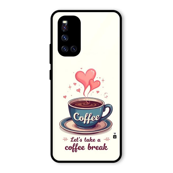 Love Coffee Break Glass Back Case for Vivo V19