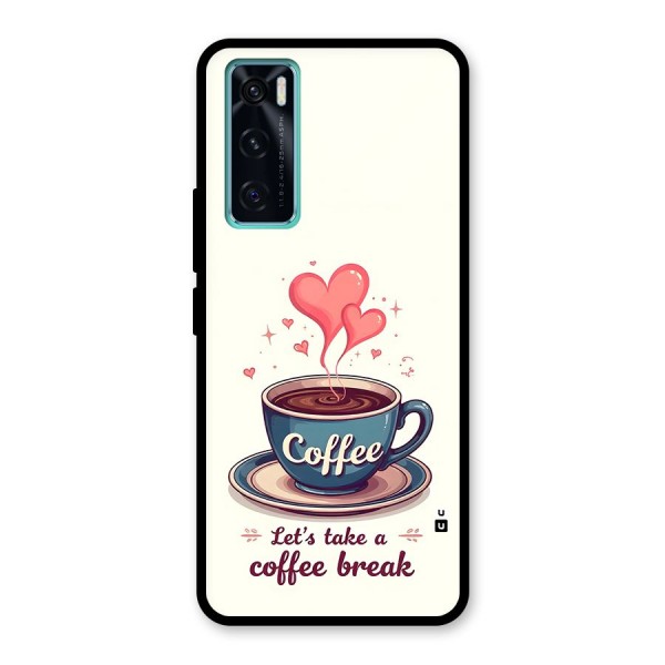 Love Coffee Break Glass Back Case for Vivo V20 SE