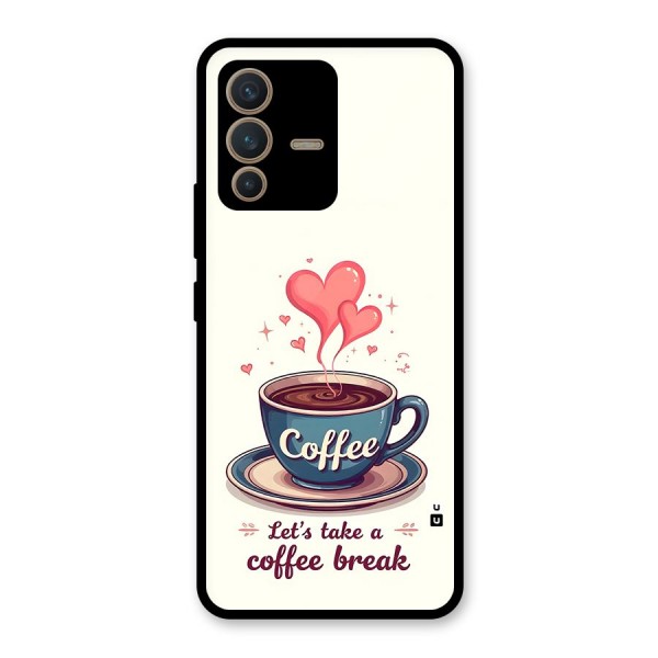 Love Coffee Break Glass Back Case for Vivo V23 5G