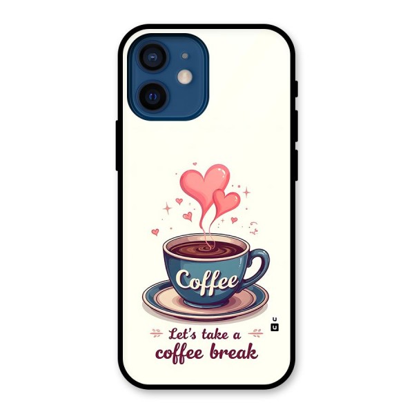 Love Coffee Break Glass Back Case for iPhone 12 Mini