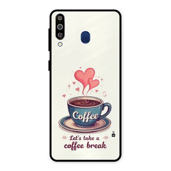 Love Coffee Break Metal Back Case for Galaxy M30