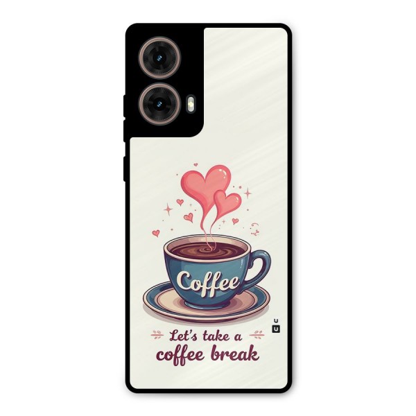 Love Coffee Break Metal Back Case for Moto G85