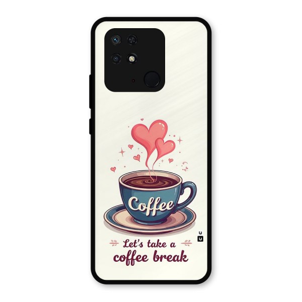 Love Coffee Break Metal Back Case for Redmi 10