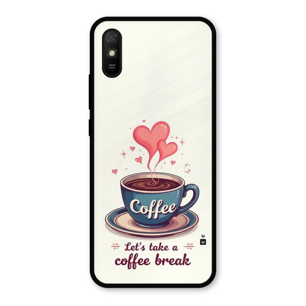 Love Coffee Break Metal Back Case for Redmi 9a