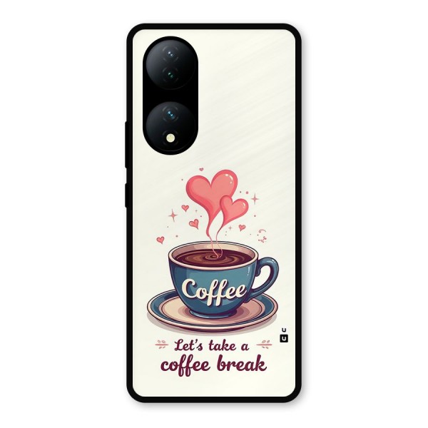 Love Coffee Break Metal Back Case for Vivo T2