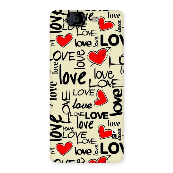 Love Hearts Pattern Back Case for Canvas Knight A350