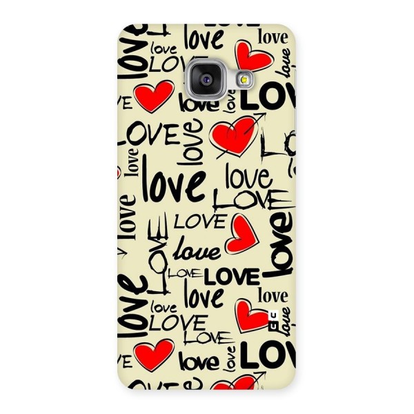 Love Hearts Pattern Back Case for Galaxy A3 2016