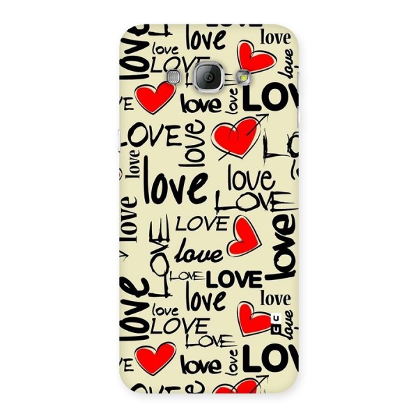 Love Hearts Pattern Back Case for Galaxy A8