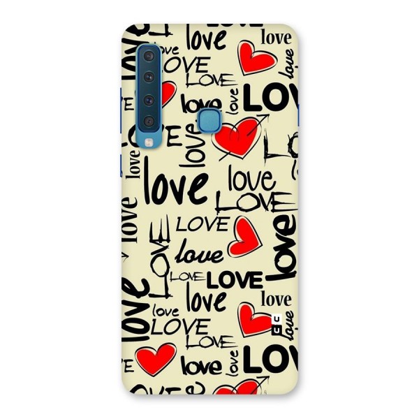 Love Hearts Pattern Back Case for Galaxy A9 (2018)