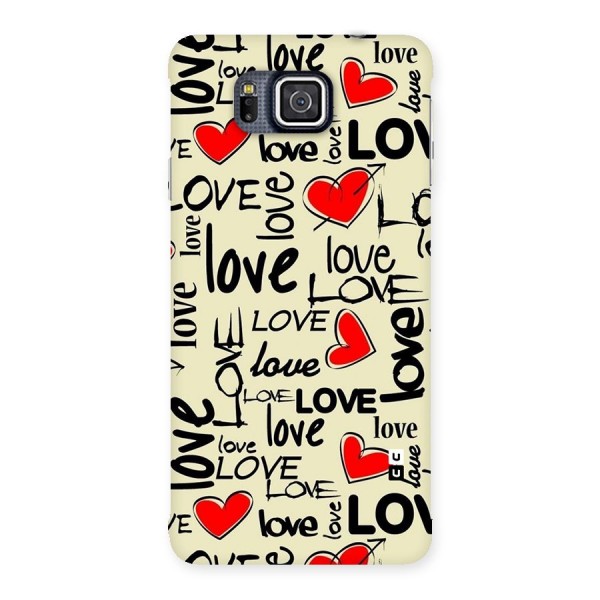 Love Hearts Pattern Back Case for Galaxy Alpha