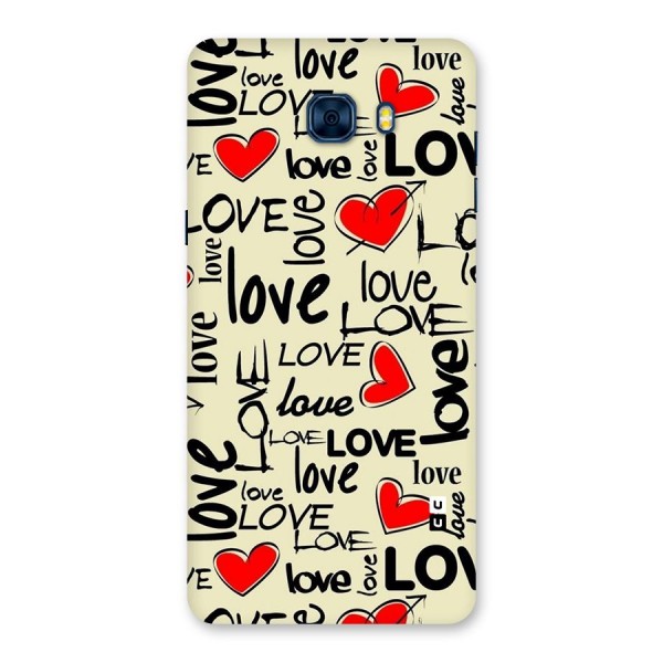 Love Hearts Pattern Back Case for Galaxy C7 Pro