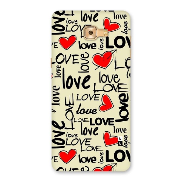 Love Hearts Pattern Back Case for Galaxy C9 Pro