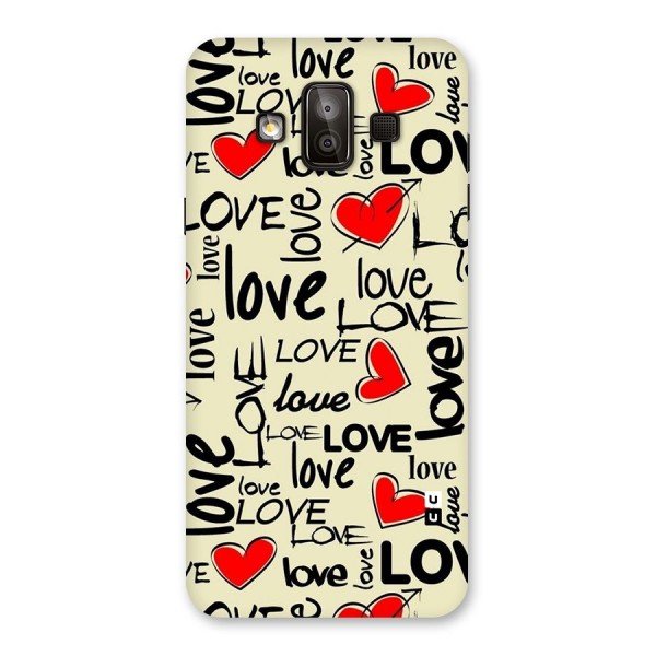 Love Hearts Pattern Back Case for Galaxy J7 Duo