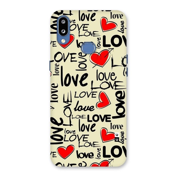 Love Hearts Pattern Back Case for Galaxy M01s