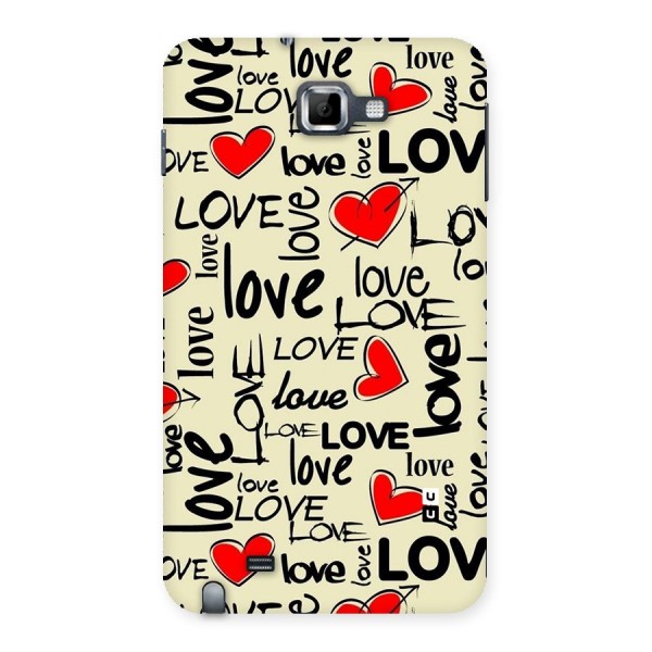 Love Hearts Pattern Back Case for Galaxy Note