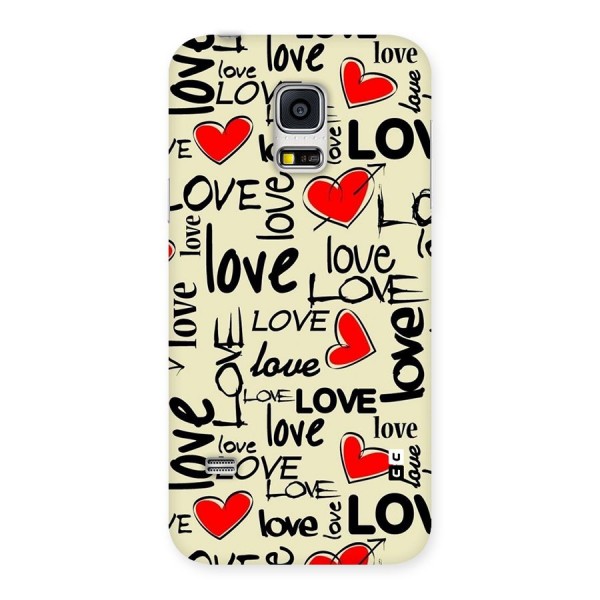 Love Hearts Pattern Back Case for Galaxy S5 Mini