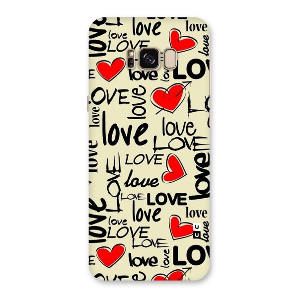 Love Hearts Pattern Back Case for Galaxy S8 Plus