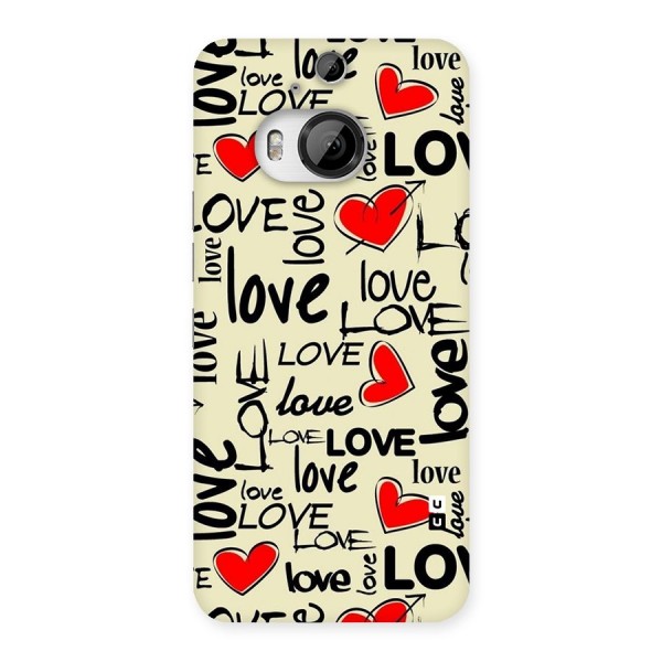 Love Hearts Pattern Back Case for HTC One M9 Plus