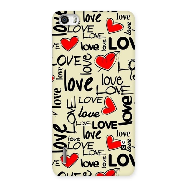 Love Hearts Pattern Back Case for Honor 6