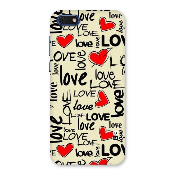 Love Hearts Pattern Back Case for Honor 7s