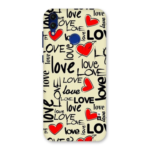 Love Hearts Pattern Back Case for Honor 8C