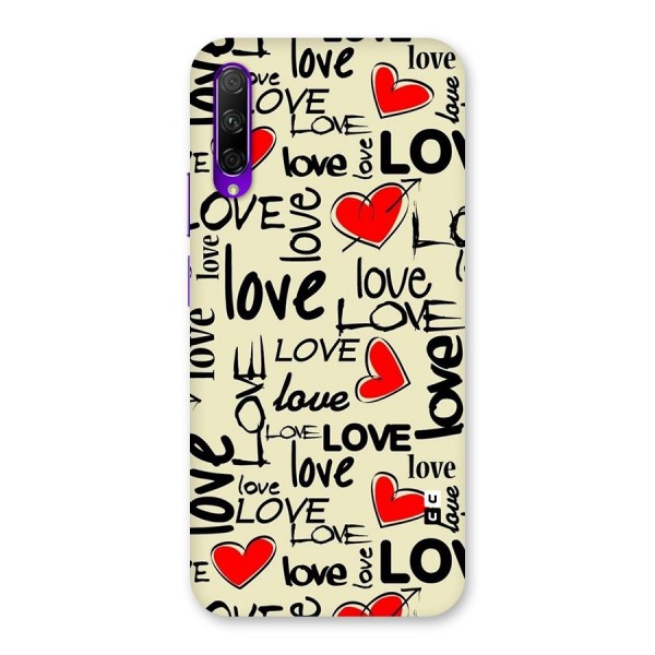 Love Hearts Pattern Back Case for Honor 9X Pro