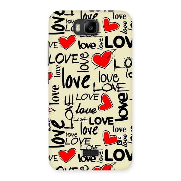 Love Hearts Pattern Back Case for Honor Bee