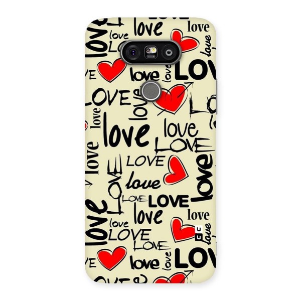 Love Hearts Pattern Back Case for LG G5