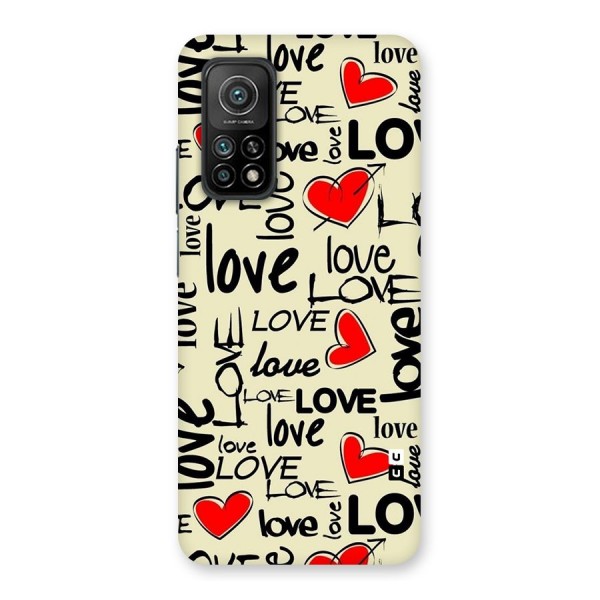 Love Hearts Pattern Back Case for Mi 10T Pro 5G