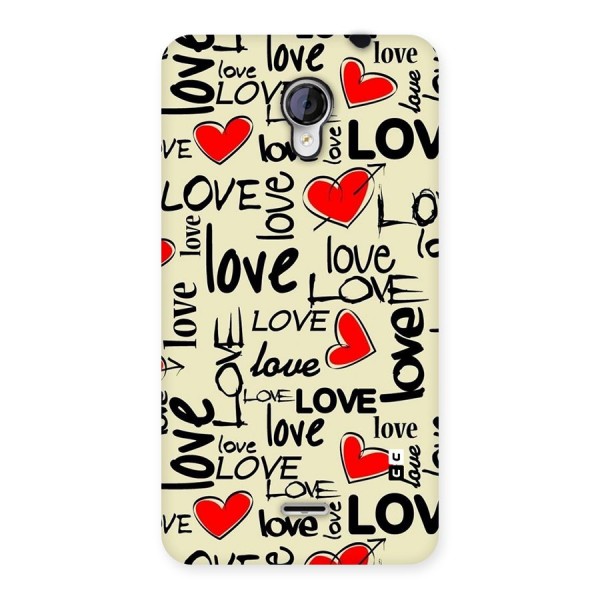 Love Hearts Pattern Back Case for Micromax Unite 2 A106