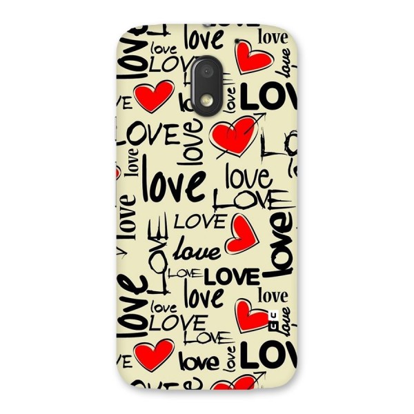 Love Hearts Pattern Back Case for Moto E3 Power