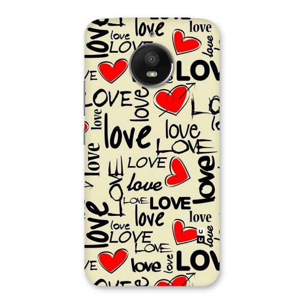 Love Hearts Pattern Back Case for Moto E4 Plus