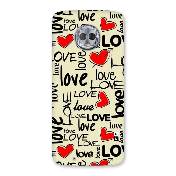 Love Hearts Pattern Back Case for Moto G6