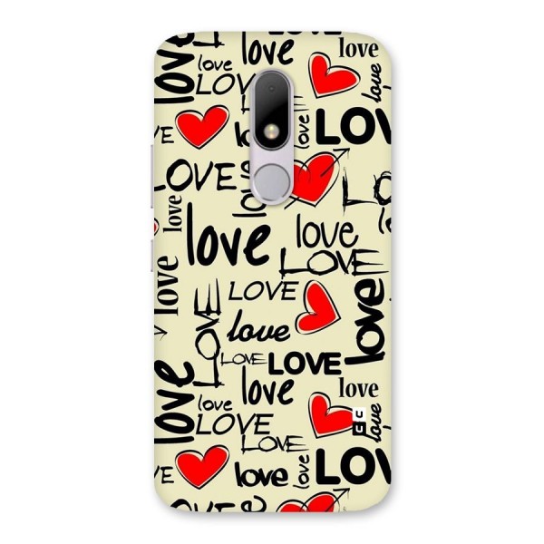 Love Hearts Pattern Back Case for Moto M