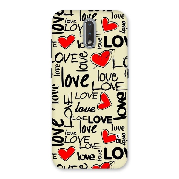 Love Hearts Pattern Back Case for Nokia 2.3