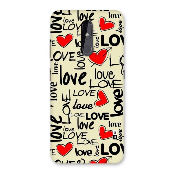 Love Hearts Pattern Back Case for Nokia 3.2