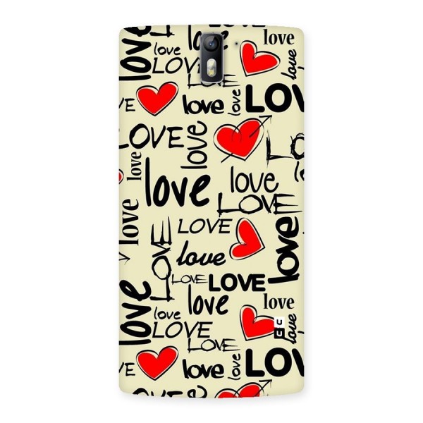 Love Hearts Pattern Back Case for One Plus One