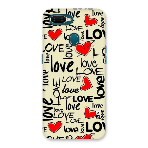 Love Hearts Pattern Back Case for Oppo A11k